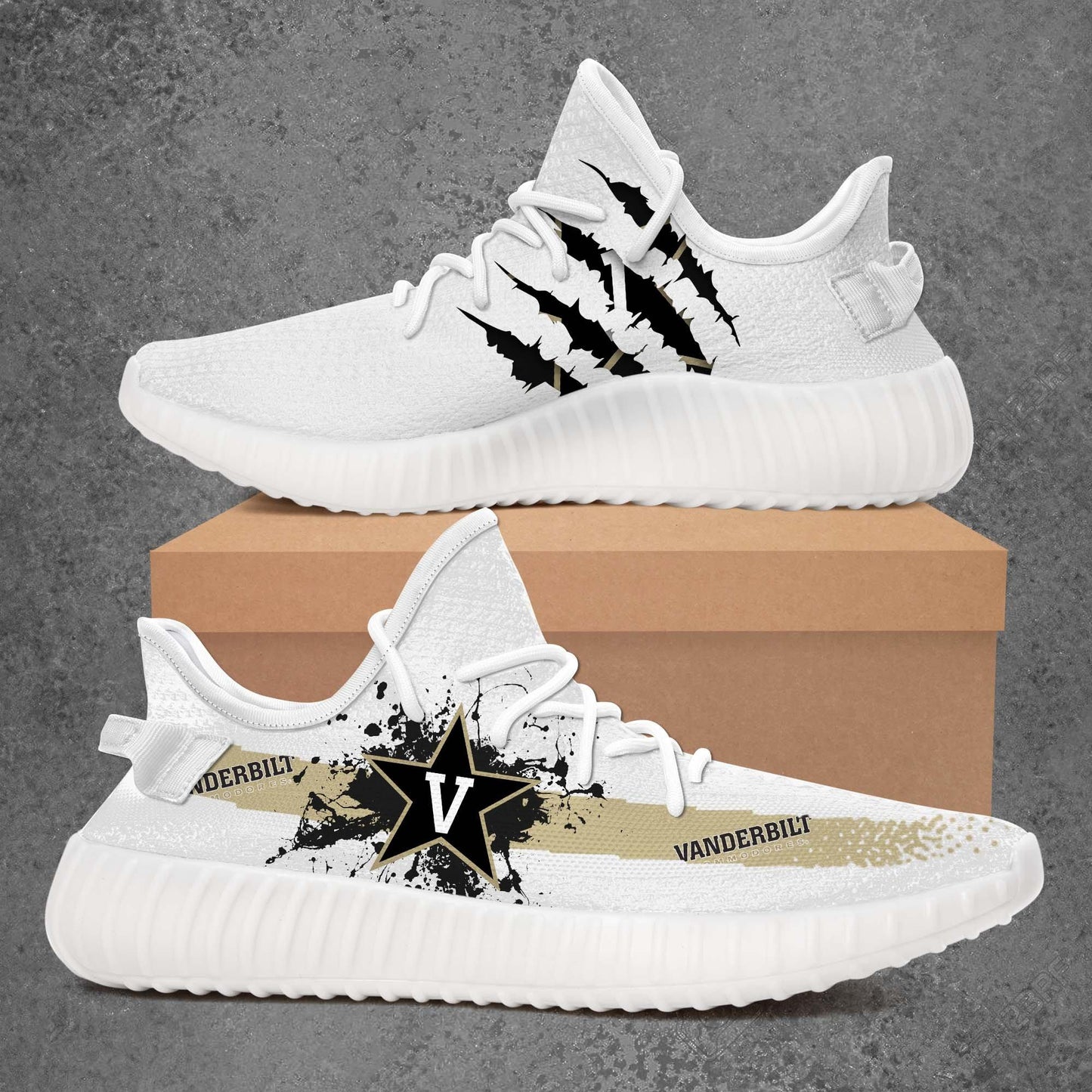 Footwearstorm Vanderbilt Commodores Yeezy Boost Shoes For Men And Women 1