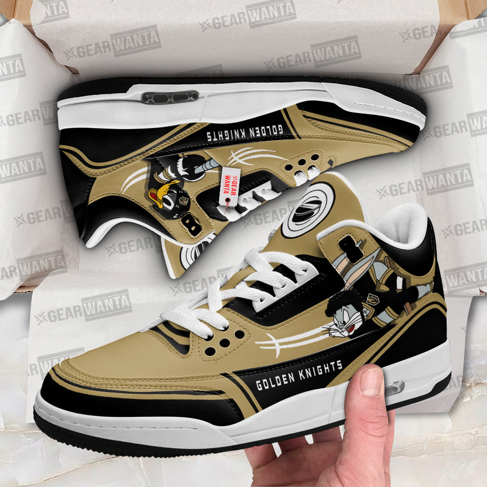 Footwearstorm Vegas Golden Knights AJ3 Sneakers Shoes For Men And Women