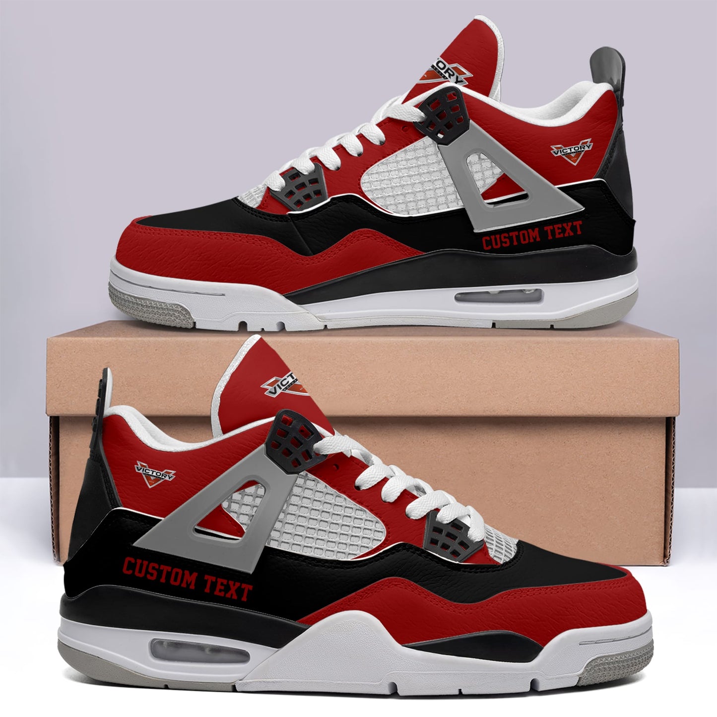Footwearstorm Victory Motorcycles AJ4 Sneakers Shoes For Men And Women