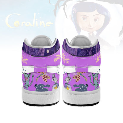 FootgearlockerÂ Coraline x Halloween AJ1 High Sneakers Shoes For Men And Women 1