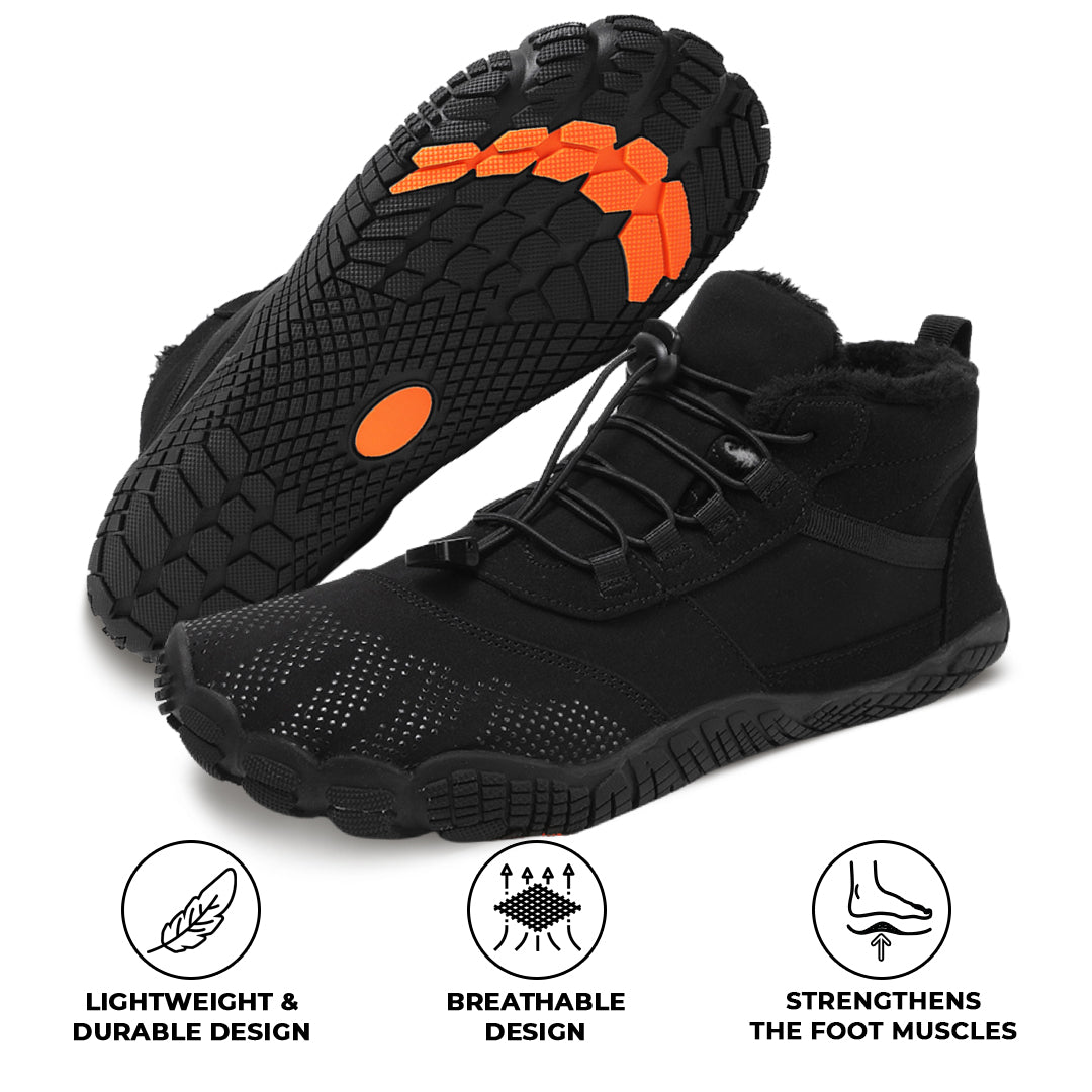 Frost Flex Non-Slip &amp; waterproof winter barefoot Orthotic Shoes - Black