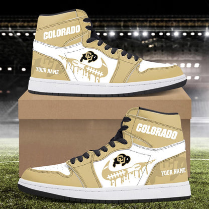 Footwearstorm Colorado Buffaloes AJ1 High Sneakers Shoes For Men And Women 3009289