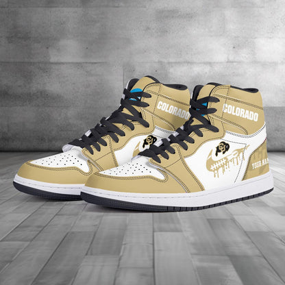 Footwearstorm Colorado Buffaloes AJ1 High Sneakers Shoes For Men And Women 3009289