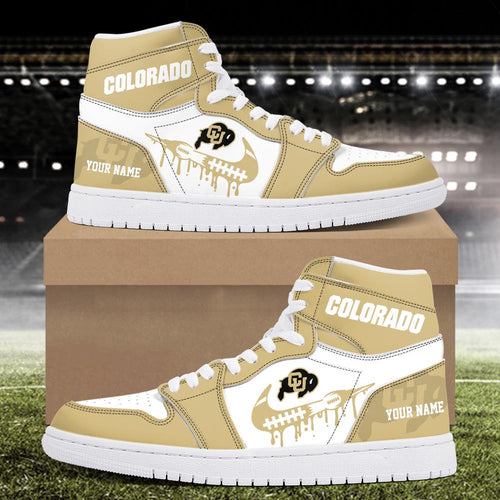Footwearstorm Colorado Buffaloes AJ1 High Sneakers Shoes For Men And Women 3009289