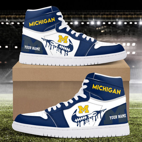 Footwearstorm Michigan Wolverines AJ1 High Sneakers Shoes For Men And Women 3009284