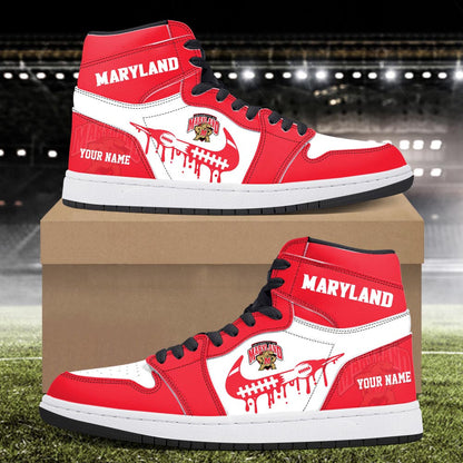 Footwearstorm Maryland Terrapins AJ1 High Sneakers Shoes For Men And Women 3009272
