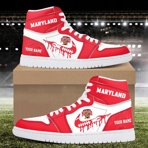 Footwearstorm Maryland Terrapins AJ1 High Sneakers Shoes For Men And Women 3009272