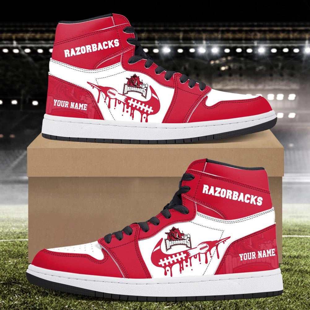 Footwearstorm Arkansas Razorbacks AJ1 High Sneakers Shoes For Men And Women 3009267