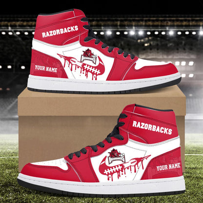 Footwearstorm Arkansas Razorbacks AJ1 High Sneakers Shoes For Men And Women 3009267