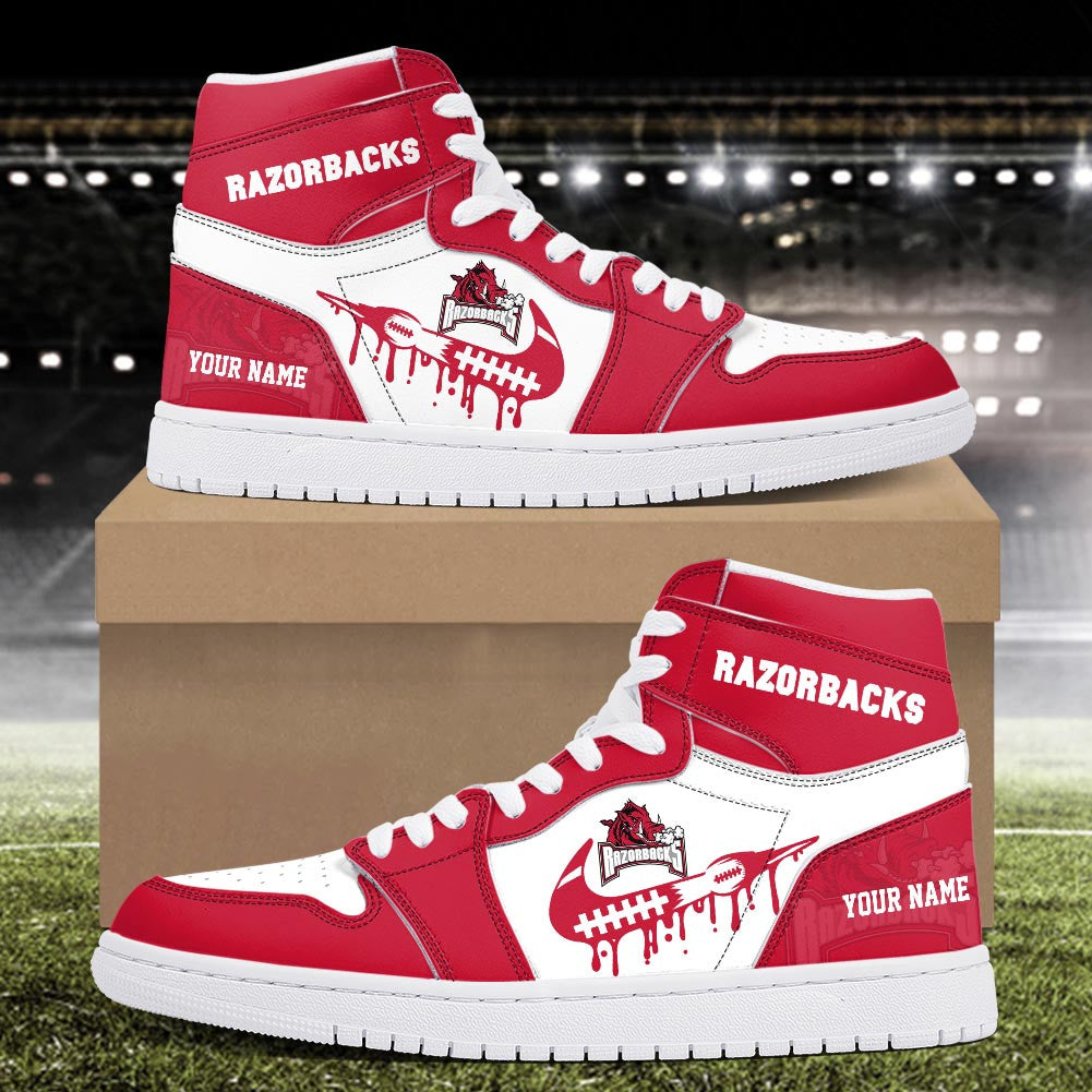 Footwearstorm Arkansas Razorbacks AJ1 High Sneakers Shoes For Men And Women 3009267