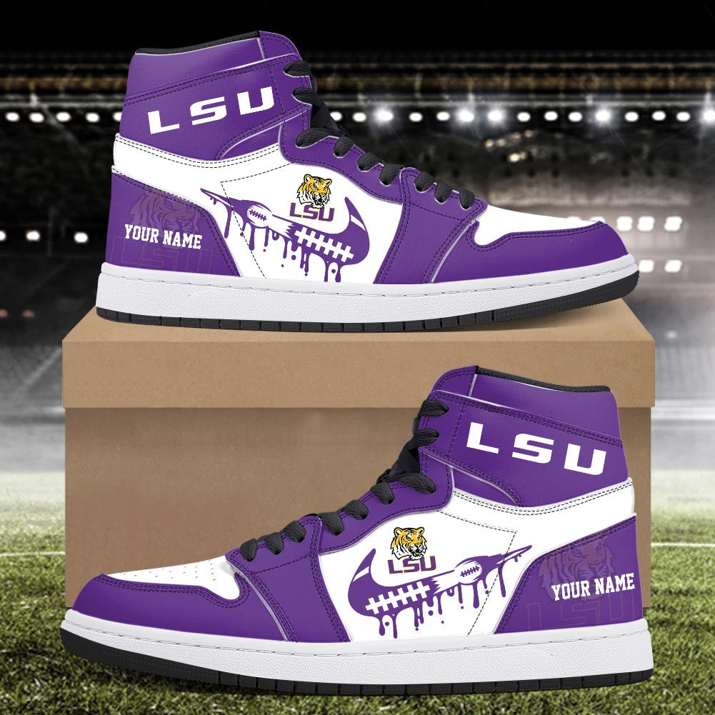 Footwearstorm LSU Tigers AJ1 High Sneakers Shoes For Men And Women 3009263