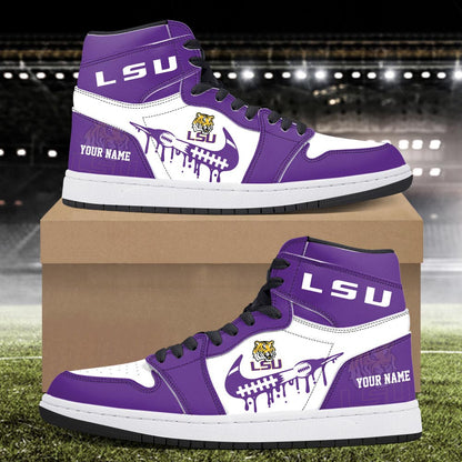 Footwearstorm LSU Tigers AJ1 High Sneakers Shoes For Men And Women 3009263