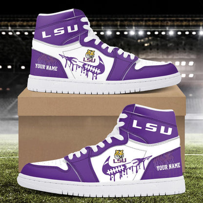Footwearstorm LSU Tigers AJ1 High Sneakers Shoes For Men And Women 3009263