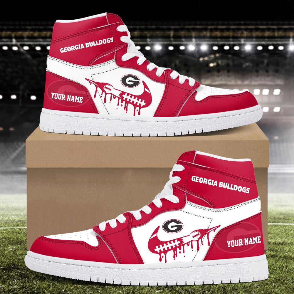 Footwearstorm Georgia Bulldogs AJ1 High Sneakers Shoes For Men And Women 3009258