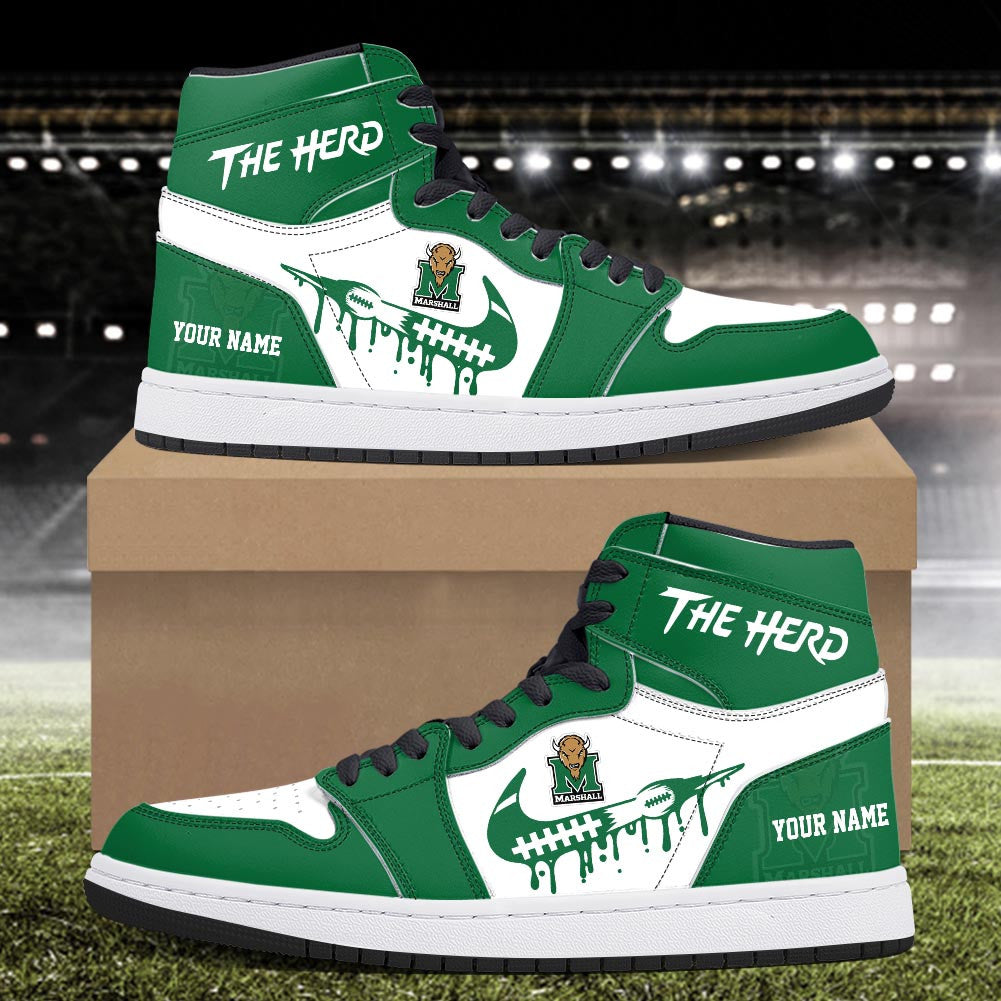 Footwearstorm Marshall Thundering Herd AJ1 High Sneakers Shoes For Men And Women 3009239