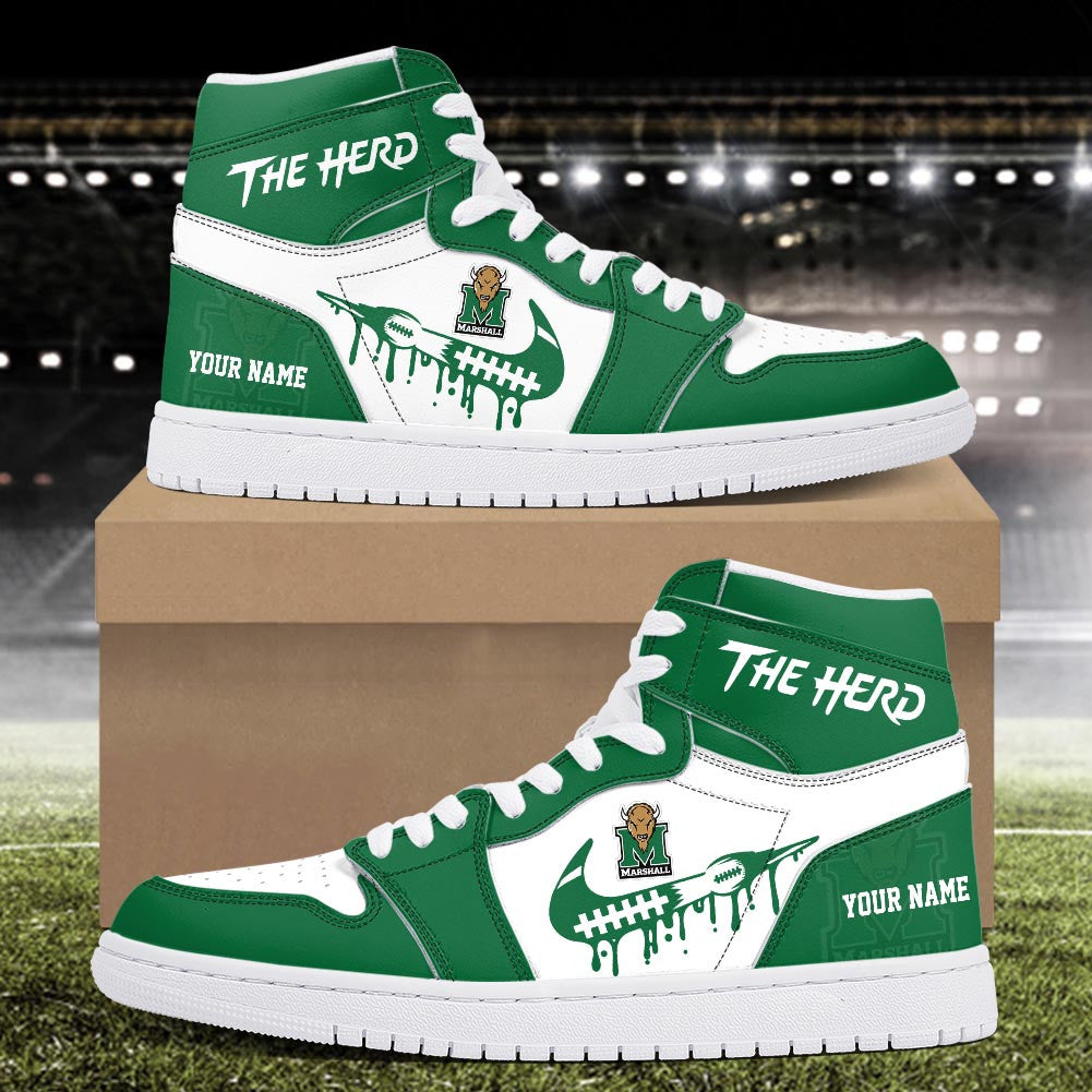 Footwearstorm Marshall Thundering Herd AJ1 High Sneakers Shoes For Men And Women 3009239