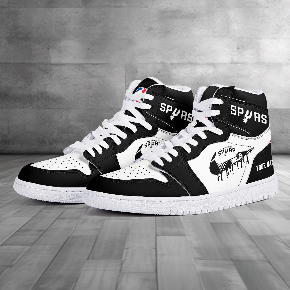 Footwearstorm San Antonio Spurs AJ1 High Sneakers Shoes For Men And Women 30096