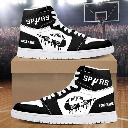 Footwearstorm San Antonio Spurs AJ1 High Sneakers Shoes For Men And Women 30096