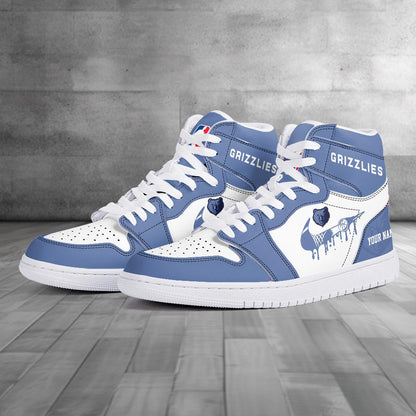Footwearstorm Memphis Grizzlies AJ1 High Sneakers Shoes For Men And Women 30093