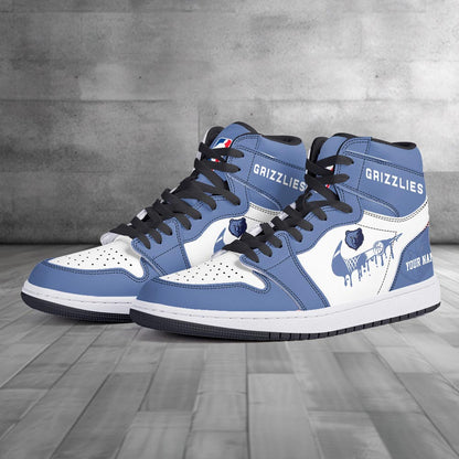 Footwearstorm Memphis Grizzlies AJ1 High Sneakers Shoes For Men And Women 30093