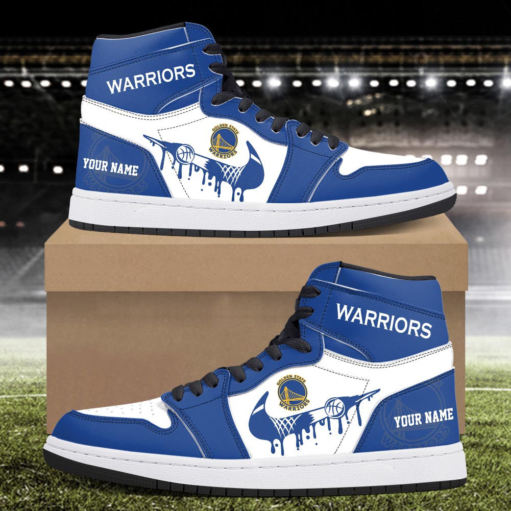 Footwearstorm Golden State Warriors AJ1 High Sneakers Shoes For Men And Women 30094