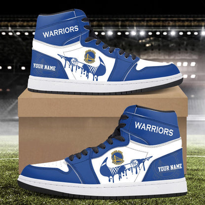 Footwearstorm Golden State Warriors AJ1 High Sneakers Shoes For Men And Women 30094