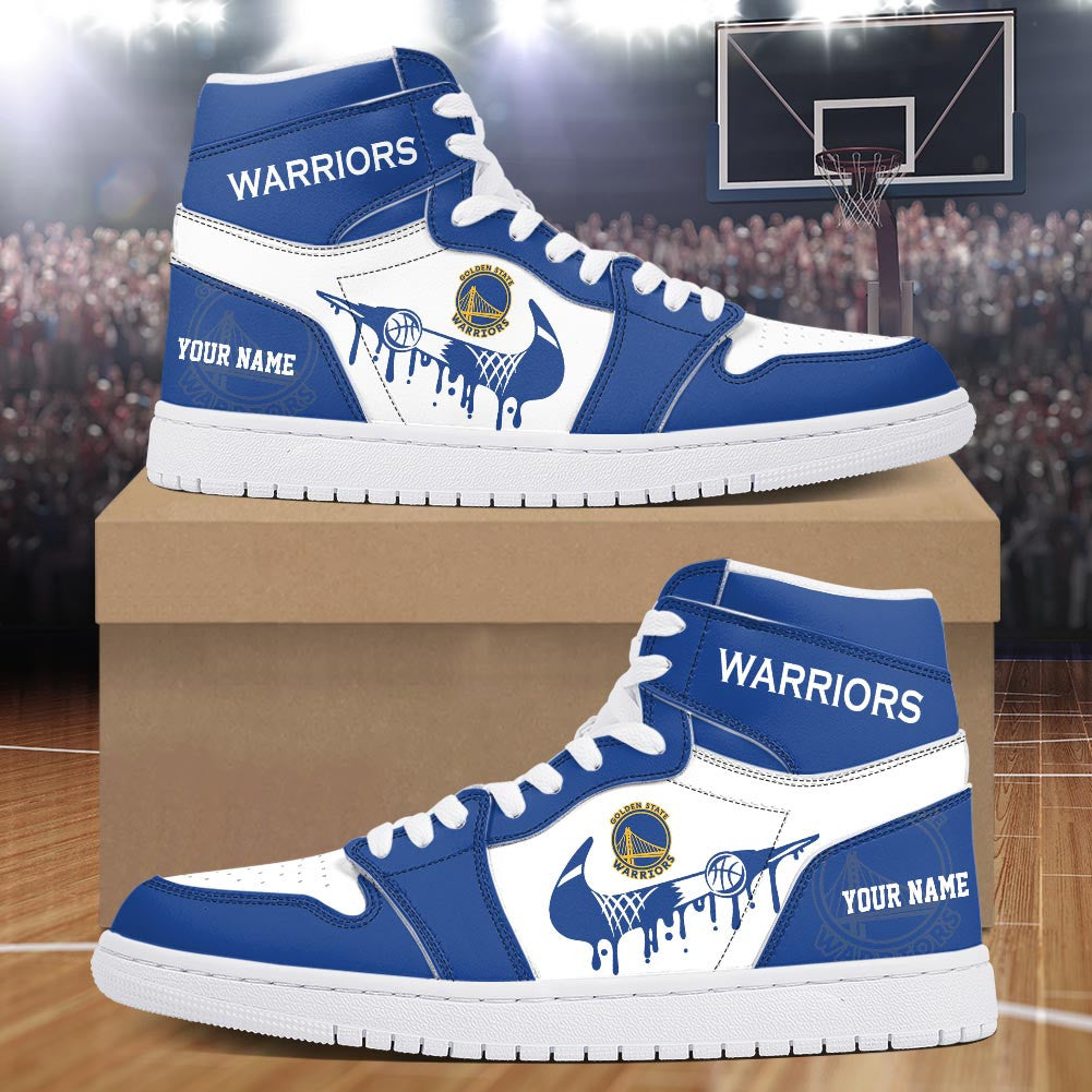 Footwearstorm Golden State Warriors AJ1 High Sneakers Shoes For Men And Women 30094