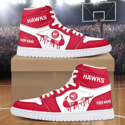 Footwearstorm Atlanta Hawks AJ1 High Sneakers Shoes For Men And Women 300923