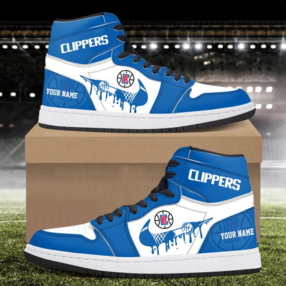 Footwearstorm Los Angeles Clippers AJ1 High Sneakers Shoes For Men And Women 300921