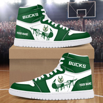 Footwearstorm Milwaukee Bucks AJ1 High Sneakers Shoes For Men And Women 300924