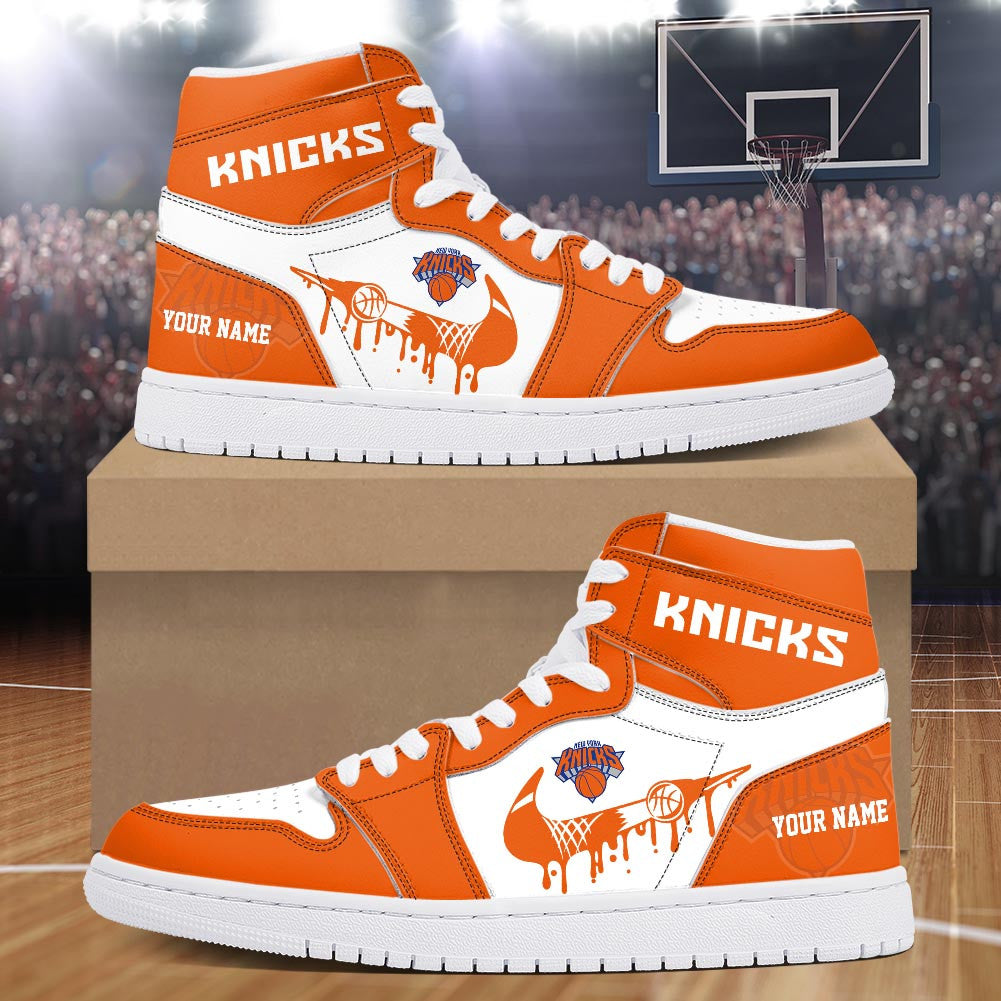 Footwearstorm New York Knicks AJ1 High Sneakers Shoes For Men And Women 300915