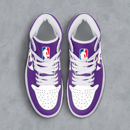 Footwearstorm Los Angeles Lakers AJ1 High Sneakers Shoes For Men And Women 300914