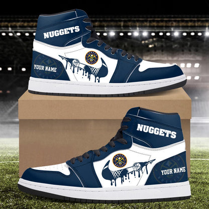 Footwearstorm Denver Nuggets AJ1 High Sneakers Shoes For Men And Women 300913