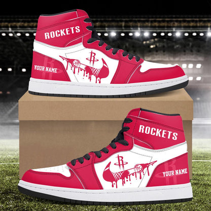 Footwearstorm Houston Rockets AJ1 High Sneakers Shoes For Men And Women 30098