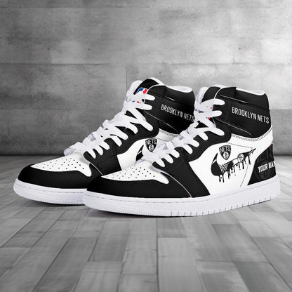 Footwearstorm Brooklyn Nets AJ1 High Sneakers Shoes For Men And Women 300917