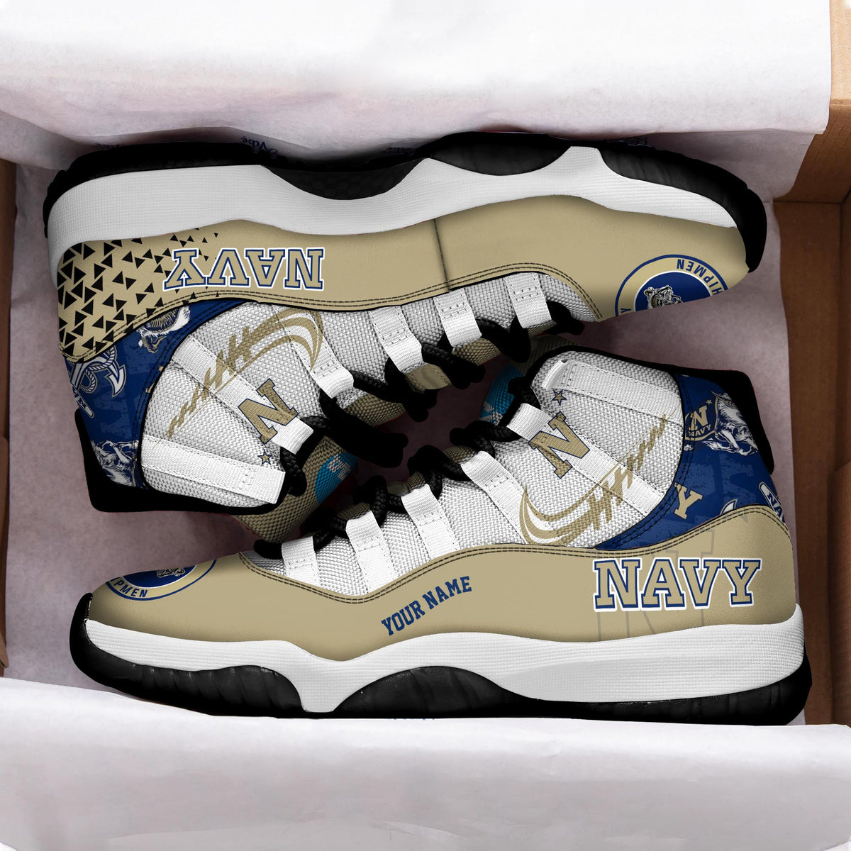 Footwearstorm Navy Midshipmen AJ11 Sneakers Shoes For Men And Women 2309342