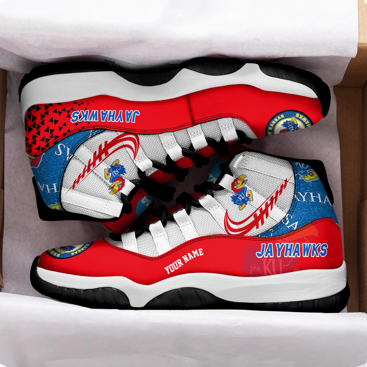 Footwearstorm Kansas Jayhawks AJ11 Sneakers Shoes For Men And Women 2309349