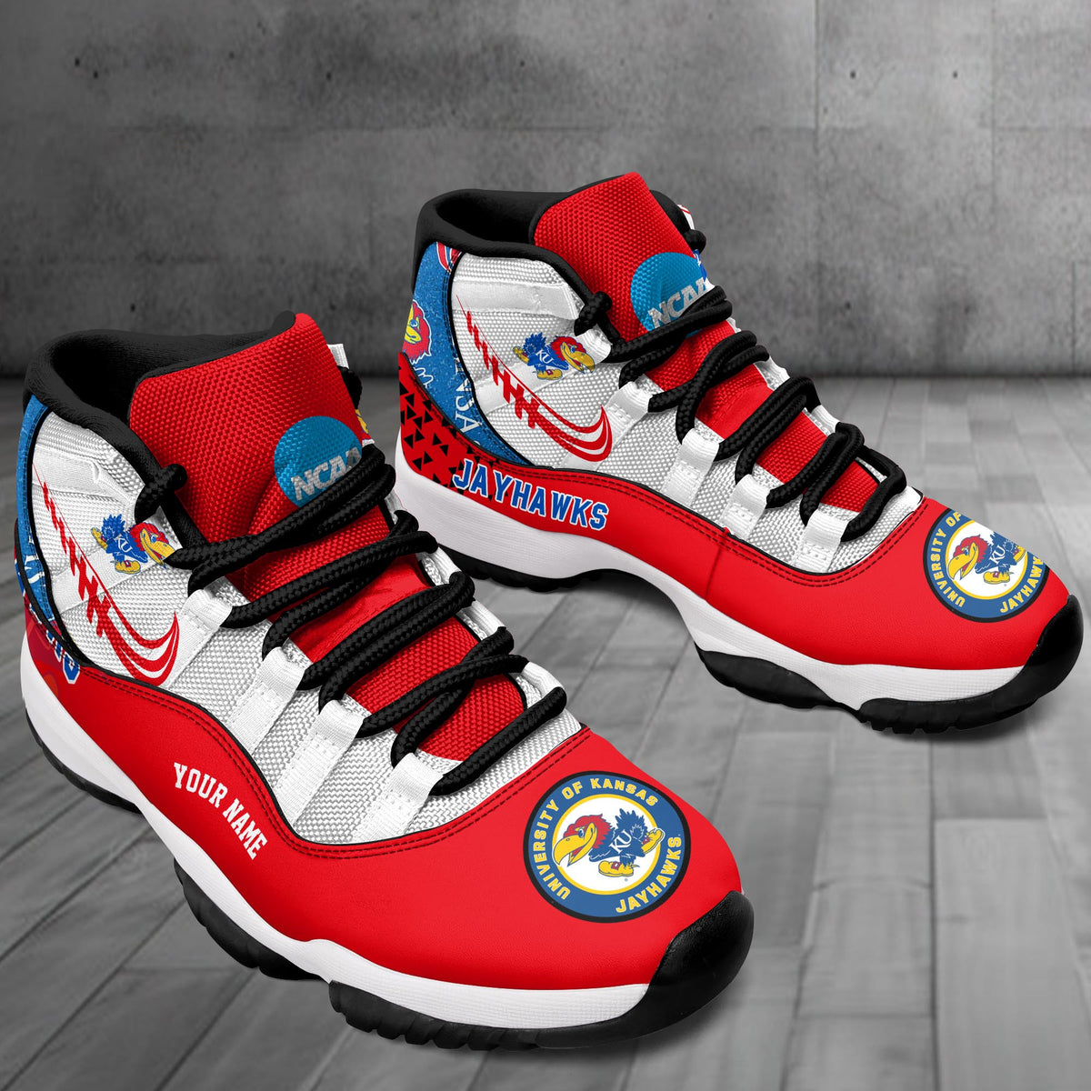 Footwearstorm Kansas Jayhawks AJ11 Sneakers Shoes For Men And Women 2309349
