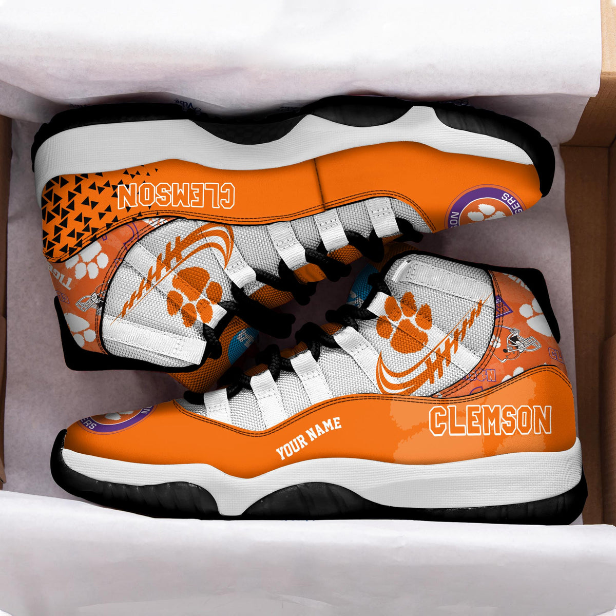 Footwearstorm Clemson Tigers AJ11 Sneakers Shoes For Men And Women 2309346