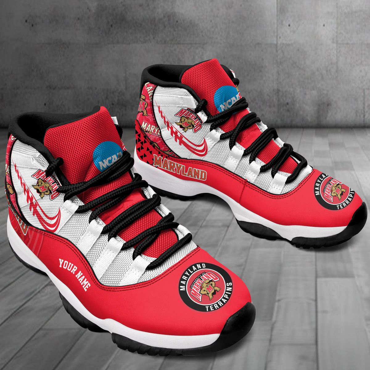 Footwearstorm Maryland Terrapins AJ11 Sneakers Shoes For Men And Women 2309343