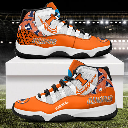 Footwearstorm Illinois Fighting Illini AJ11 Sneakers Shoes For Men And Women 2309328