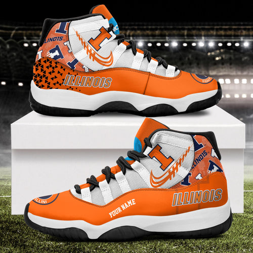 Footwearstorm Illinois Fighting Illini AJ11 Sneakers Shoes For Men And Women 2309328