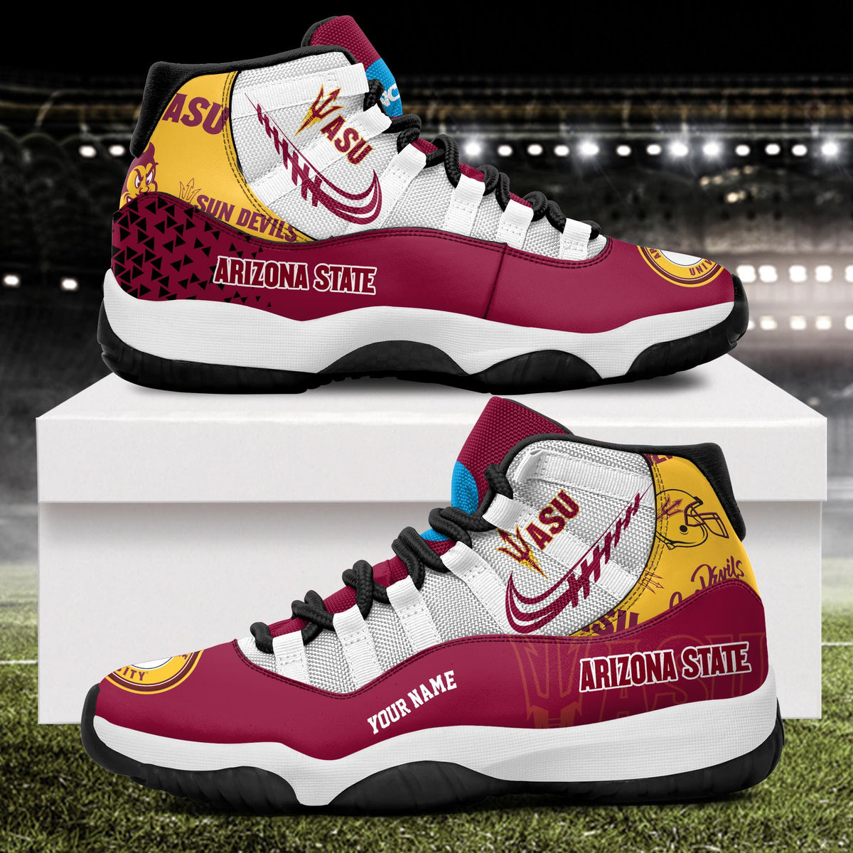 Footwearstorm Arizona State Sun Devils AJ11 Sneakers Shoes For Men And Women 2309327