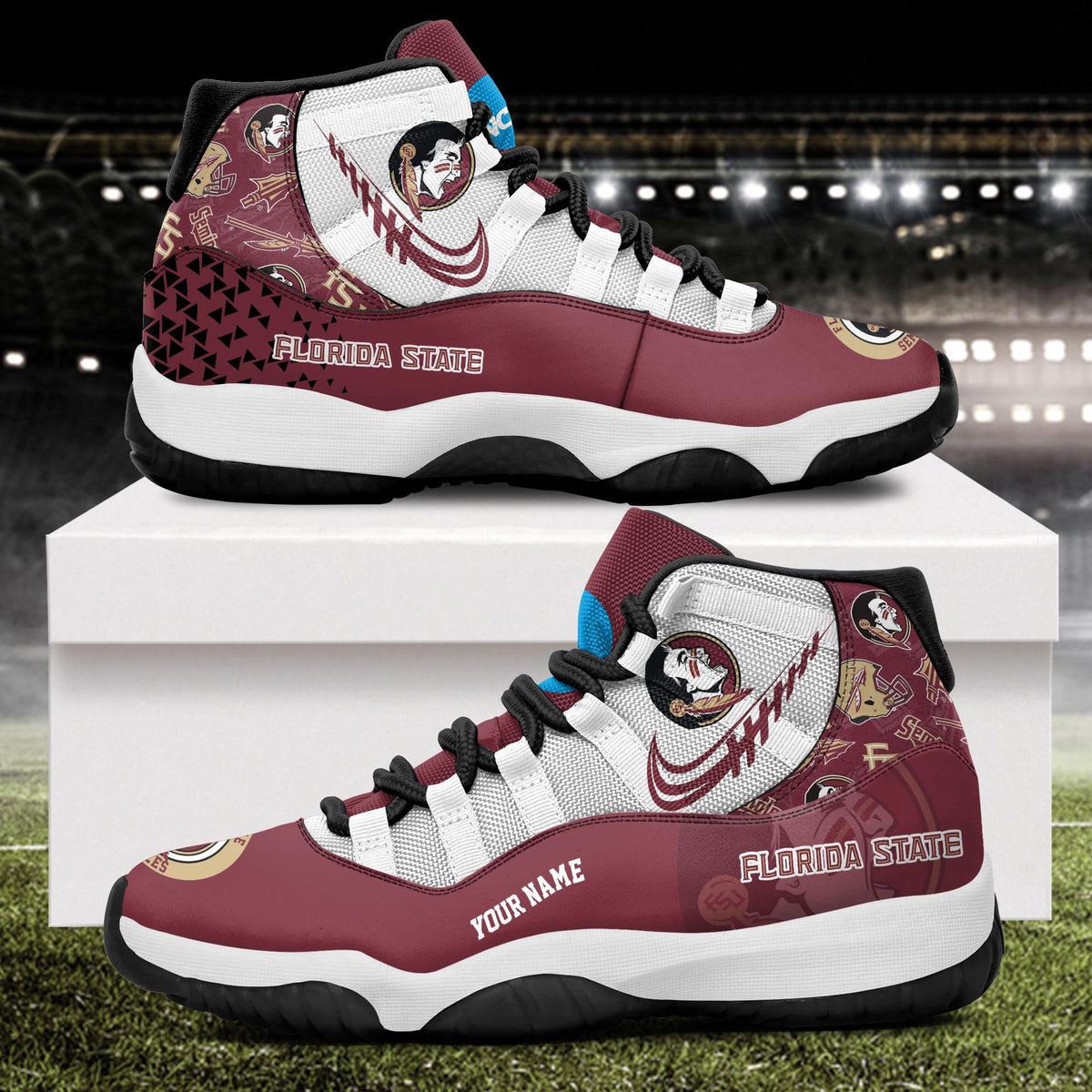 Footwearstorm Florida State Seminoles AJ11 Sneakers Shoes For Men And Women 2309323