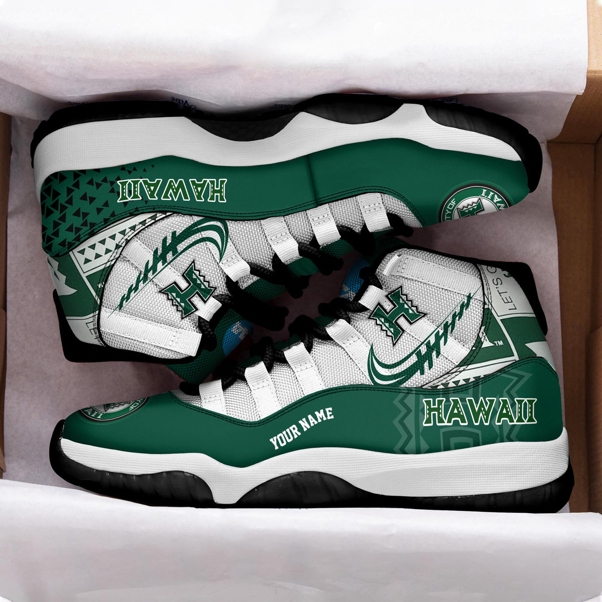 Footwearstorm Hawaii Rainbow Warriors AJ11 Sneakers Shoes For Men And Women 2309331