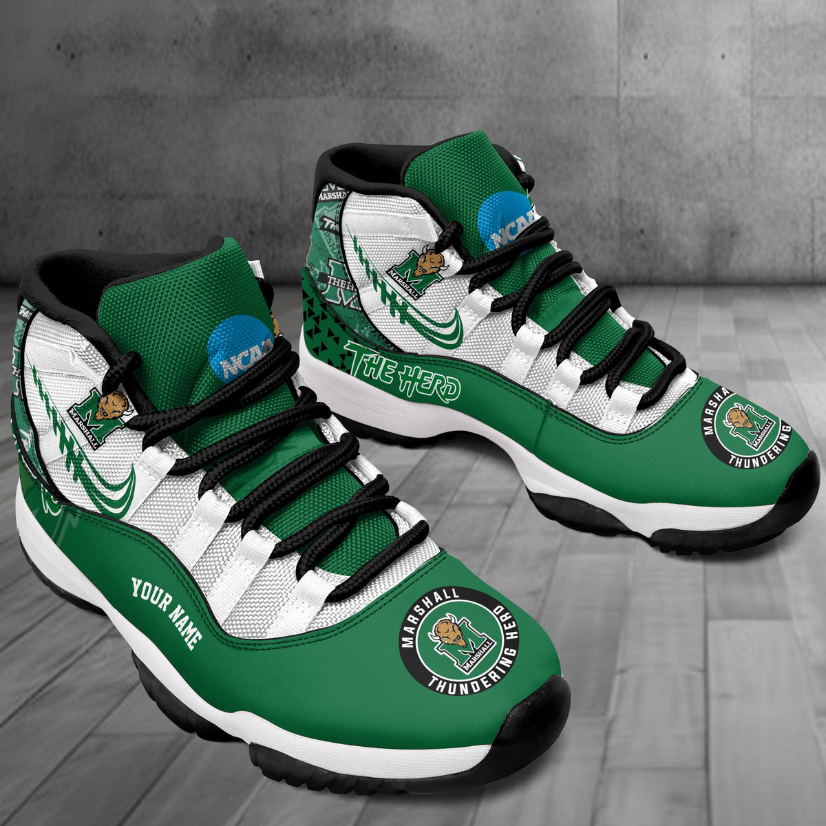 Footwearstorm Marshall Thundering Herd AJ11 Sneakers Shoes For Men And Women 2309337