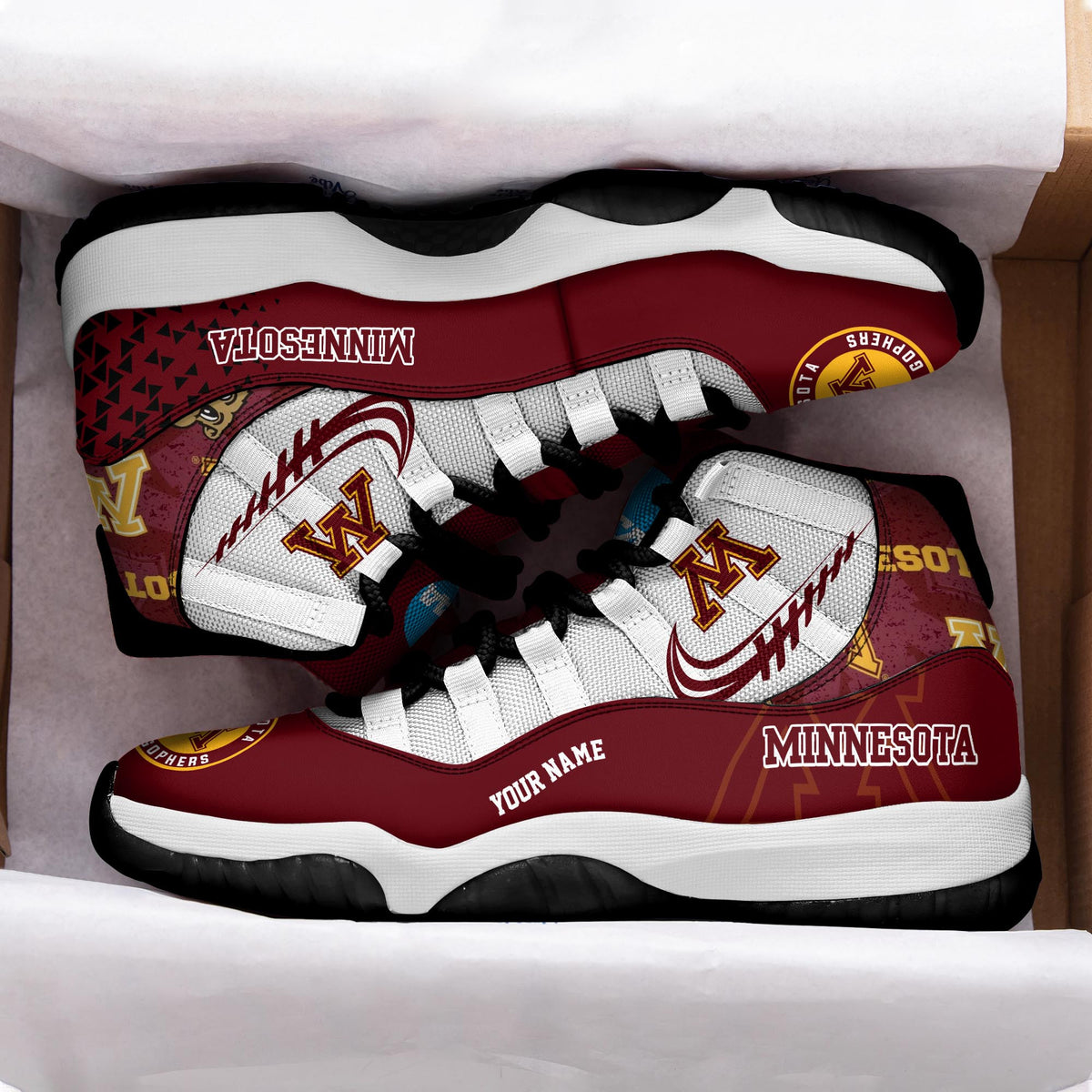 Footwearstorm Minnesota Golden Gophers AJ11 Sneakers Shoes For Men And Women 2309330