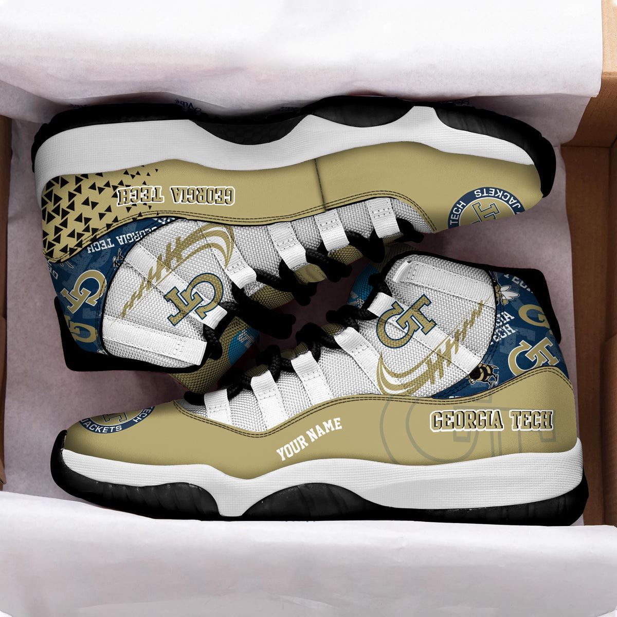 Footwearstorm Georgia Tech Yellow Jackets AJ11 Sneakers Shoes For Men And Women 2309319