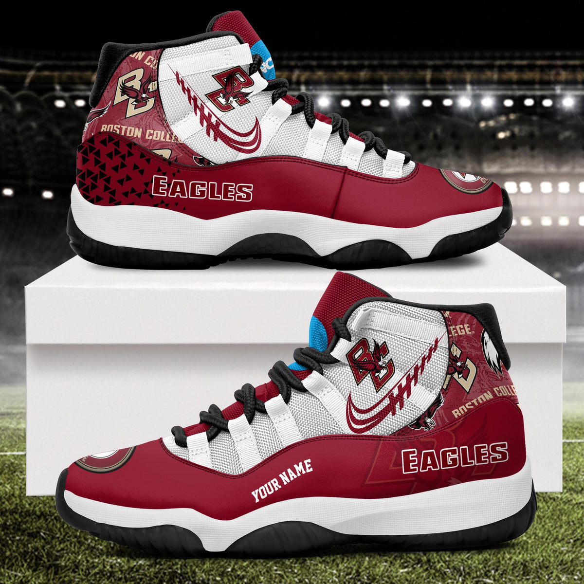 Footwearstorm Boston College Eagles AJ11 Sneakers Shoes For Men And Women 2309314