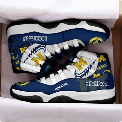 Footwearstorm Michigan Wolverines AJ11 Sneakers Shoes For Men And Women 2309318